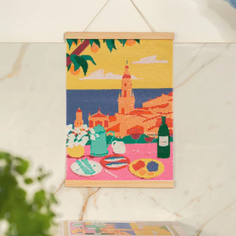 Coffret Petit Diamond Menton – Diamond Painting Côte d’Azur 30x40 cm | Gisele Murias