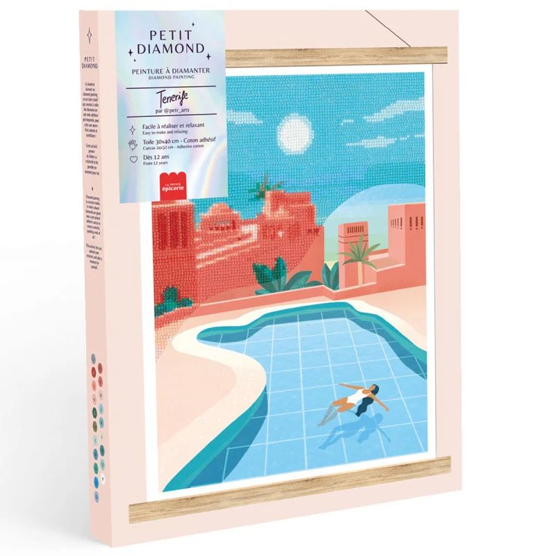 Coffret Petit Diamond Tenerife – Diamond Painting 30x40 cm | Illustration Petra Lidze