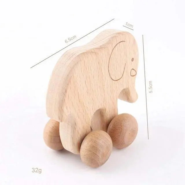 Hochet en Bois Éléphant