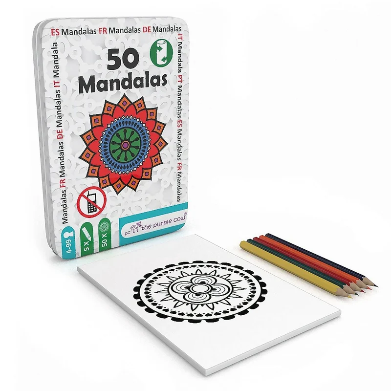 50 Mandalas - Boîte métal - Format voyage