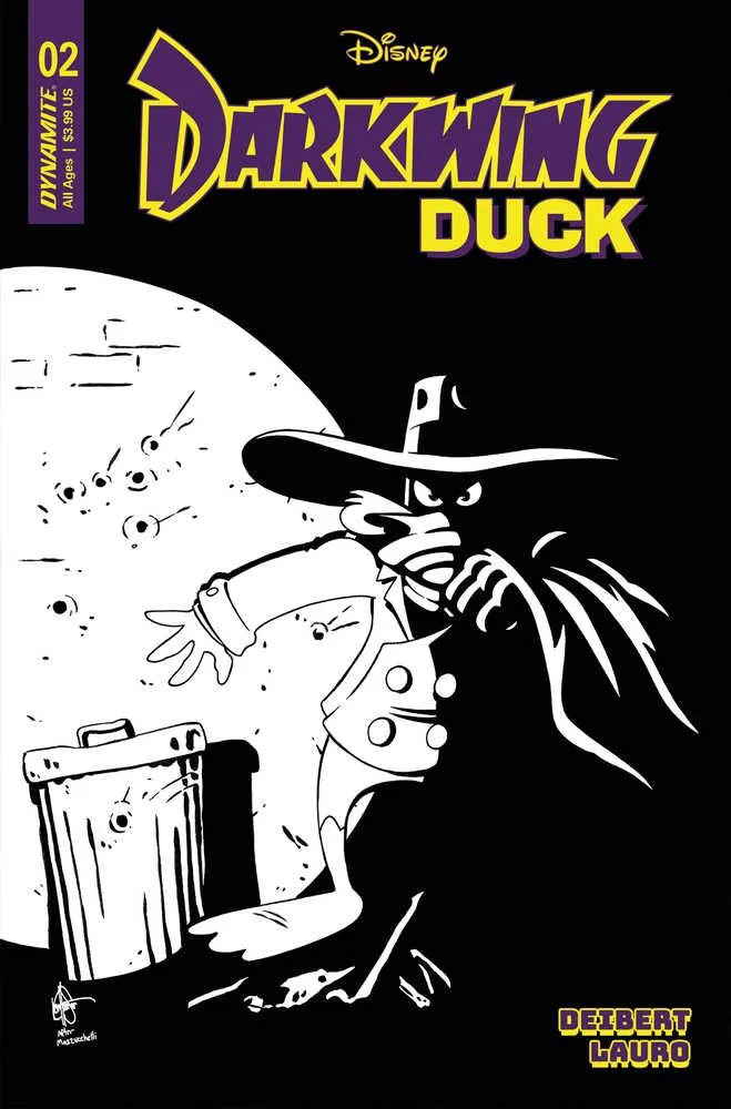 Darkwing Duck #2 Couverture X 7 Exemplaire Édition Variante Foc Haeser Noir et Blanc