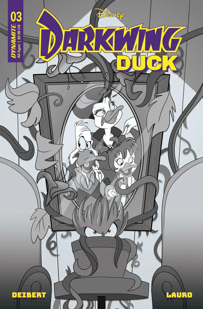 Darkwing Duck #3 Couverture X 10 Exemplaires Édition Variante Foc Forstner Noir et Blanc