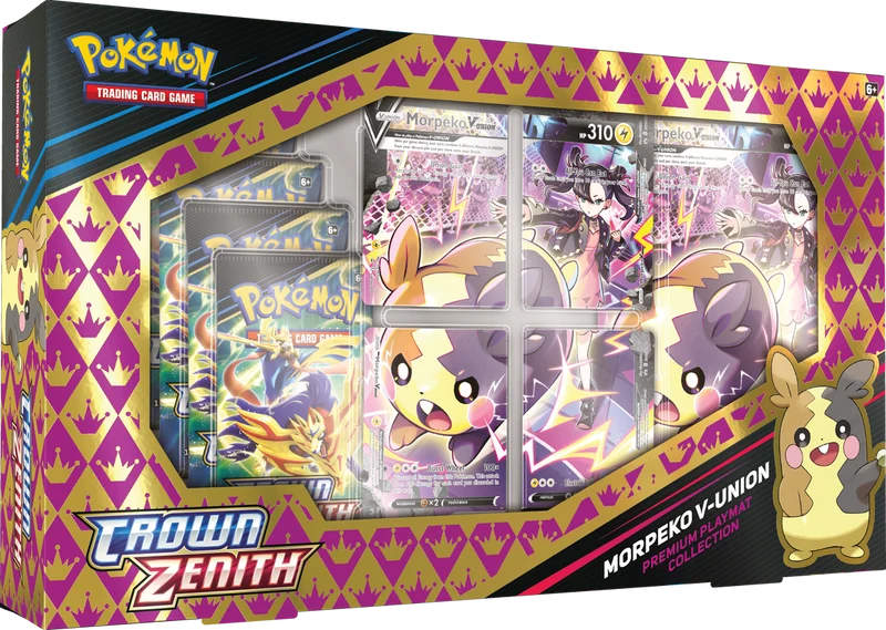 Collection de tapis de jeu Pokémon Crown Zenith Morpeko V-Union