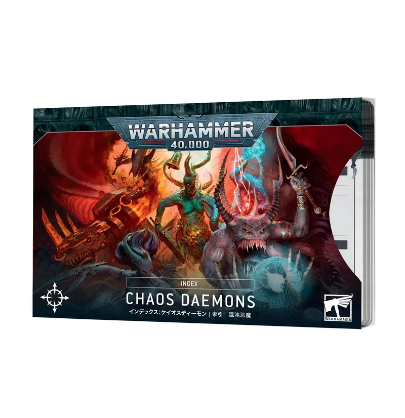 CARTES D'INDEX 40K - DÉMONS DU CHAOS (ANGLAIS)