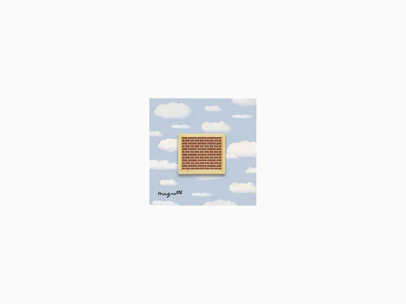 Pin's René Magritte - Mur "Le cadre vide"