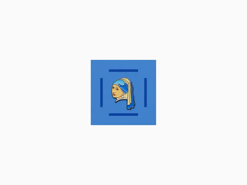 La jeune fille à la perle de Pin's - Collection d'œuvres d'art iconiques