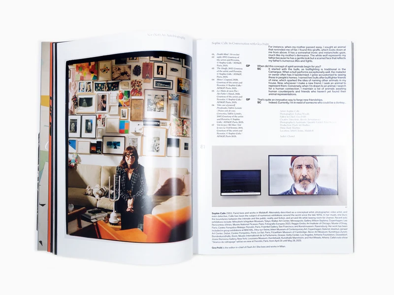 Sophie Calle - Flash Art Issue Spring 2025