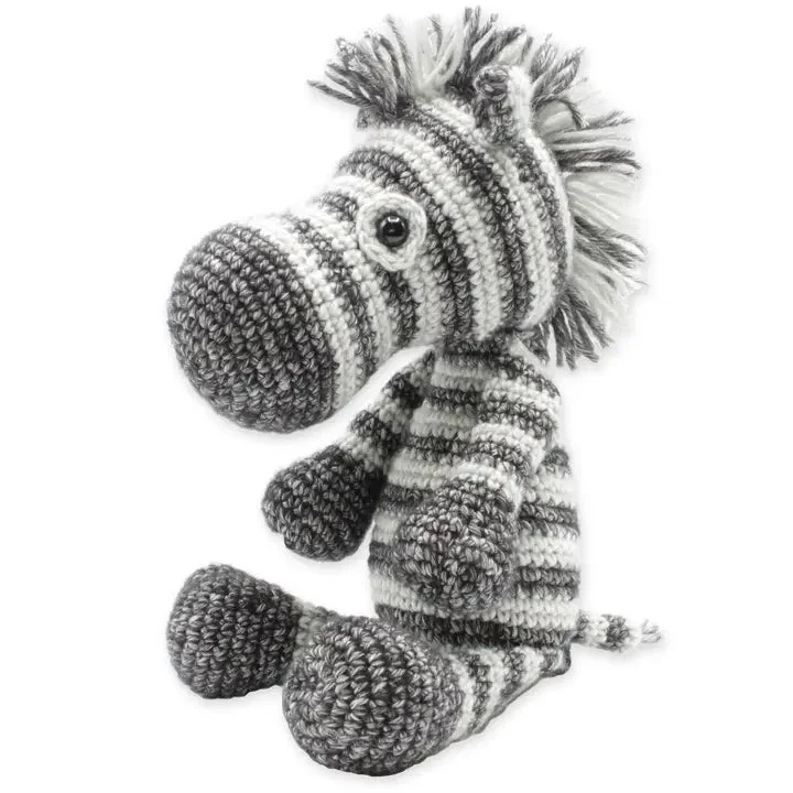 Kit Amigurumi de crochet DIY Dirk Zebra