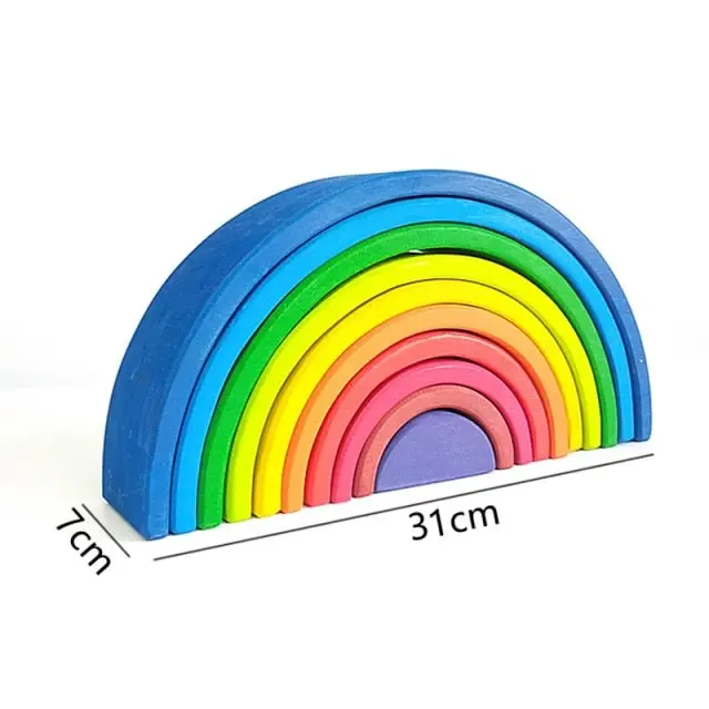 Petits Arc-En-Ciel Pastel En Bois