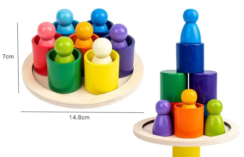 Petits Arc-En-Ciel Pastel En Bois