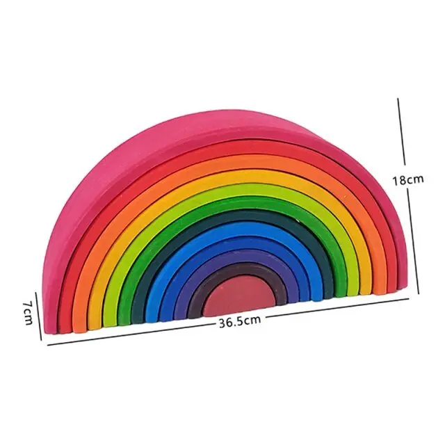 Petits Arc-En-Ciel Pastel En Bois