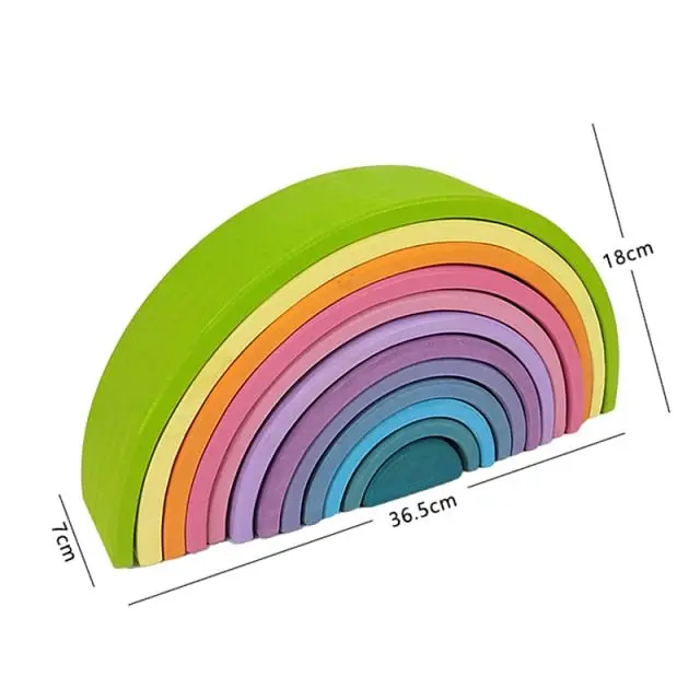 Petits Arc-En-Ciel Pastel En Bois
