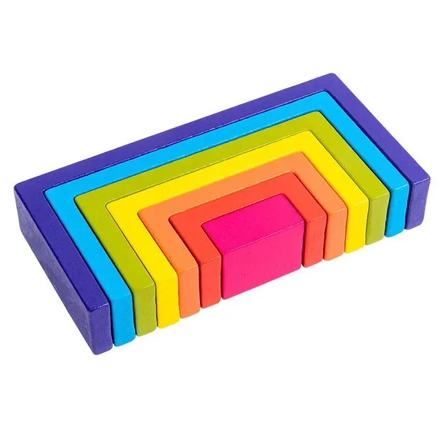 Petits Arc-En-Ciel Pastel En Bois