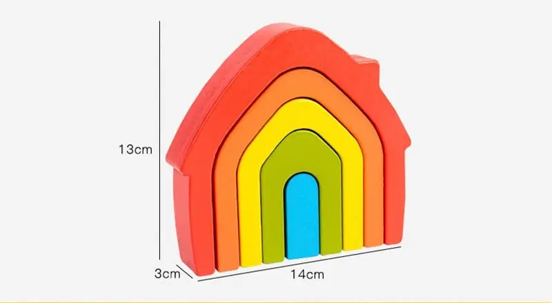 Petits Arc-En-Ciel Pastel En Bois