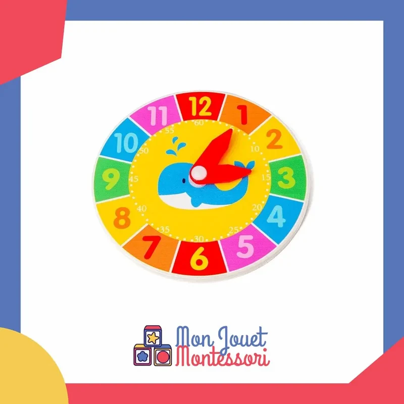 Horloge Éducative Baleine