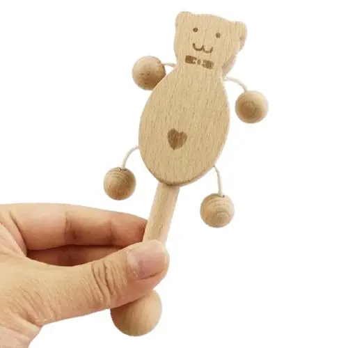 Hochet en Bois Ours