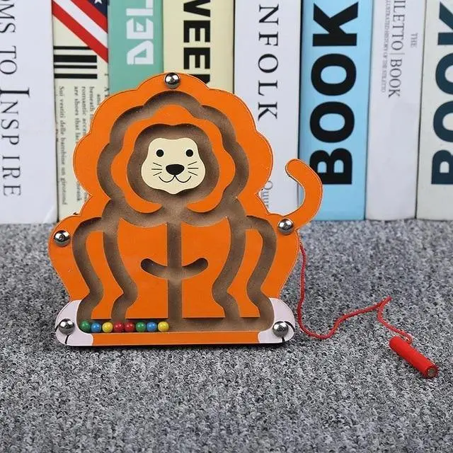 Labyrinthe Animal en Bois – Jeu d'Éveil et de Dextérité