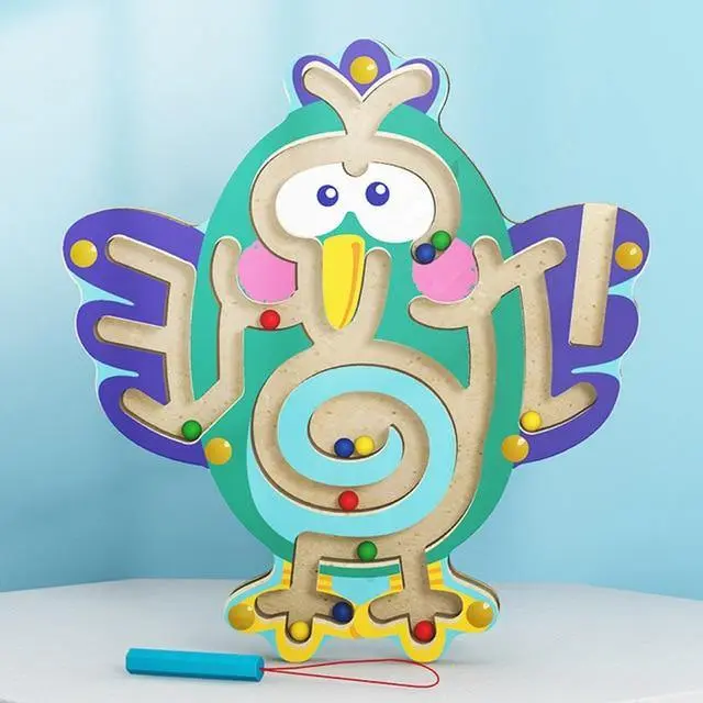 Labyrinthe Animal en Bois – Jeu d'Éveil et de Dextérité