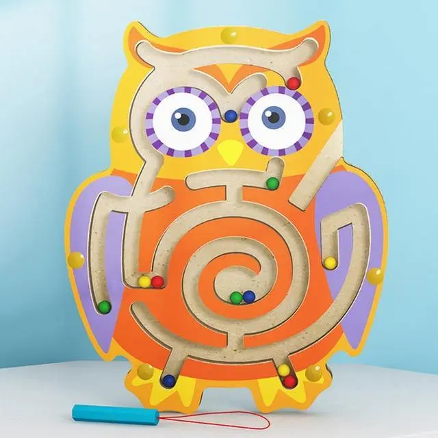 Labyrinthe Animal en Bois – Jeu d'Éveil et de Dextérité