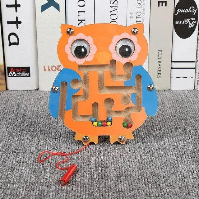 Labyrinthe Animal en Bois – Jeu d'Éveil et de Dextérité