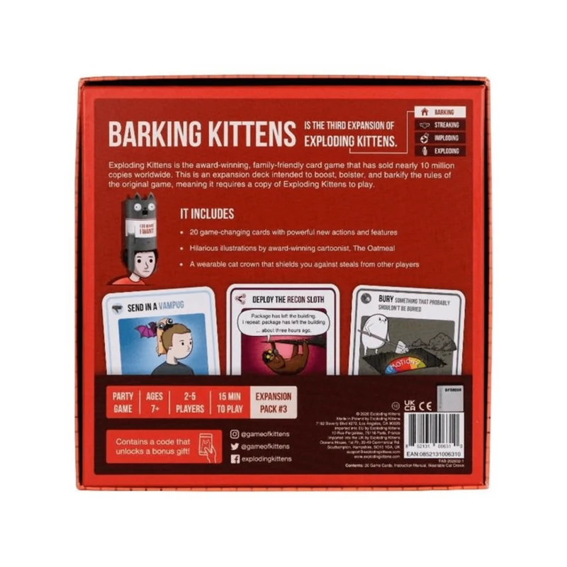 Exploding Kittens - Exp. Barking kittens (EN)