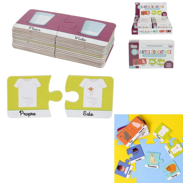 carte educative j apprends les contraires x30