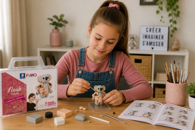 Kit Figurine Fimo Noah le Koala – Coffret Créatif Modelage 3D