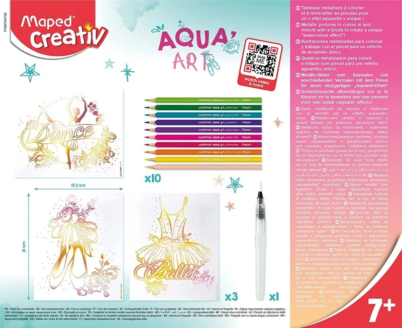 MAPED Aqua’Art Danse – Kit aquarelle pour enfants dès 7 ans