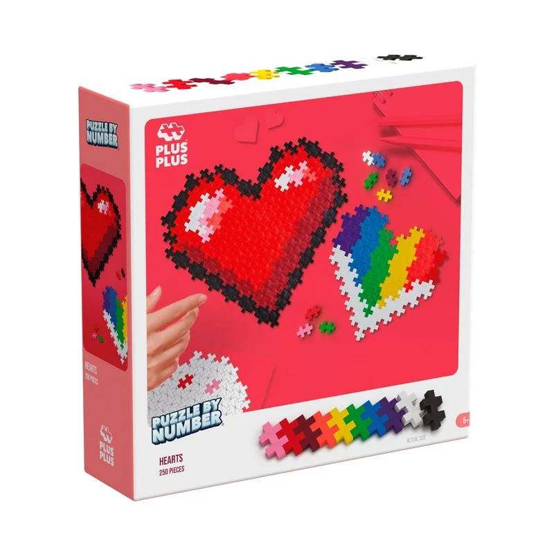 Puzzle Cœurs 250 Pcs - jeu de construction enfant - PLUS PLUS
