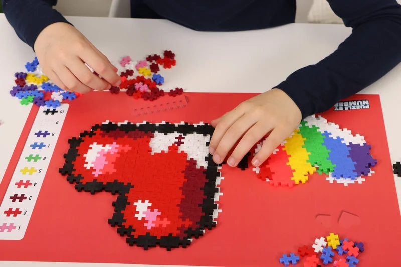 Puzzle Cœurs 250 Pcs - jeu de construction enfant - PLUS PLUS