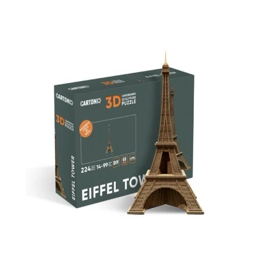 Puzzle 3D Tour Eiffel – Sculpture en Carton Recyclé CARTONIC