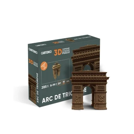 Puzzle 3D Arc de Triomphe – Sculpture en Carton Recyclé CARTONIC