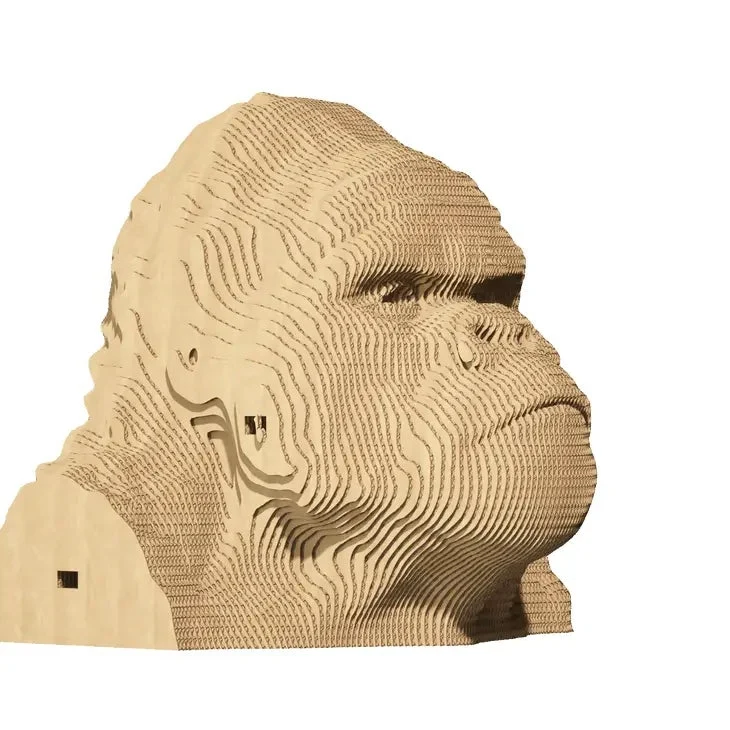 Puzzle 3D Gorilla – Sculpture en Carton Recyclé CARTONIC®
