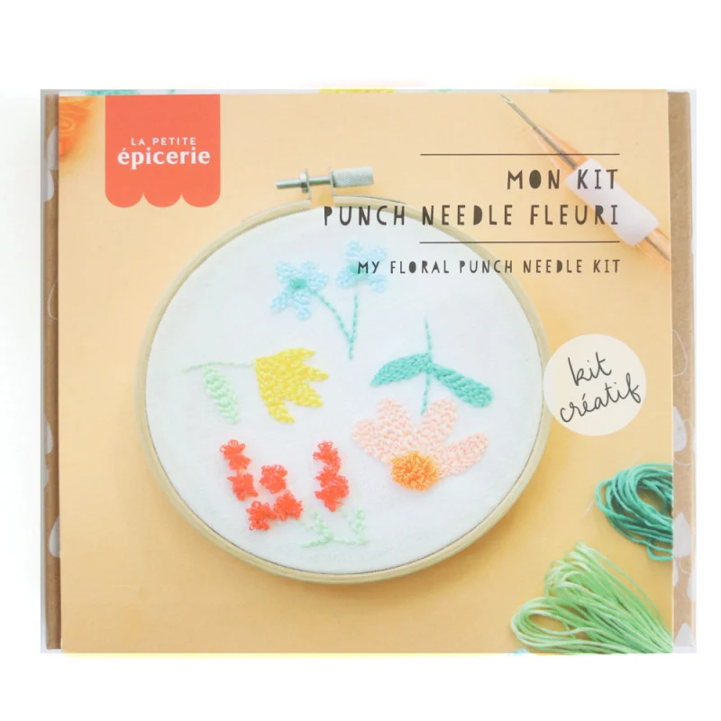 Kit Punch Needle Fleuri DIY | Broderie Moderne La Petite Épicerie
