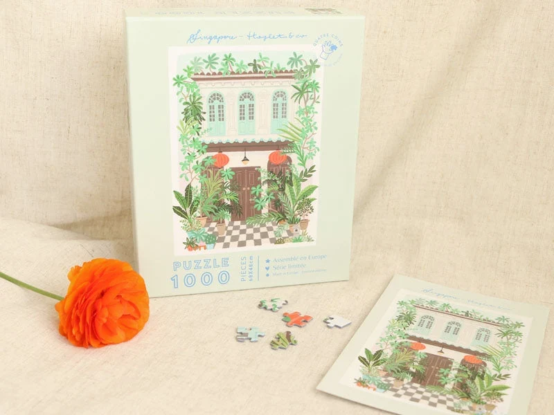 Puzzle 1000 Pièces Singapore – Hoglet & Co | Puzzle Voyage Asie | La Petite Épicerie