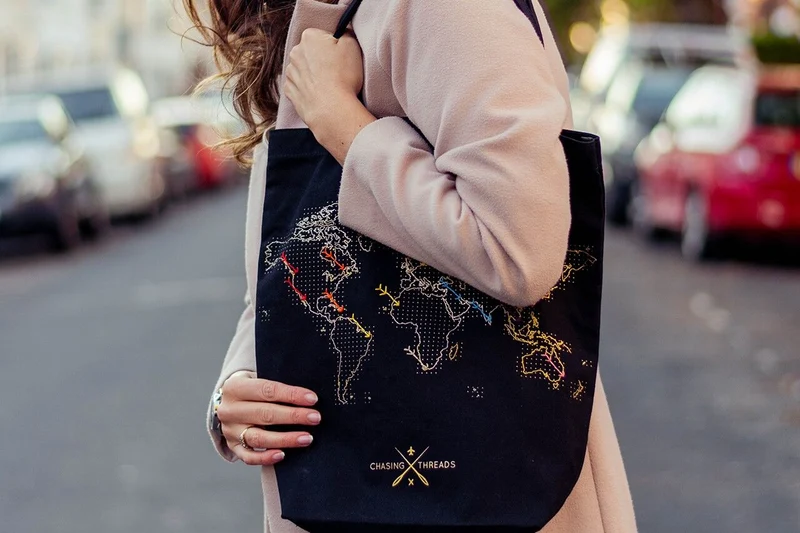 Sac fourre-tout Stitch Your Travels - Noir