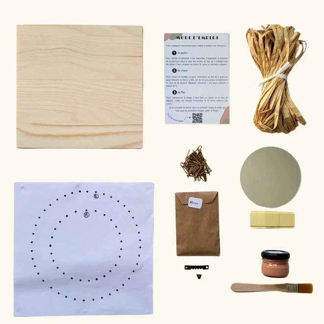 Kit DIY - String Art - Miroir Ocre | Kits d'artisanat