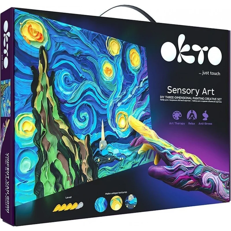 Okto Clay DIY 3D Artwork avec de l'argile mousse, « La nuit étoilée