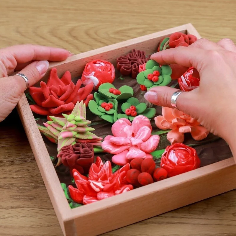 Okto Clay Passion fleurs 3D Artwork avec argile mousse
