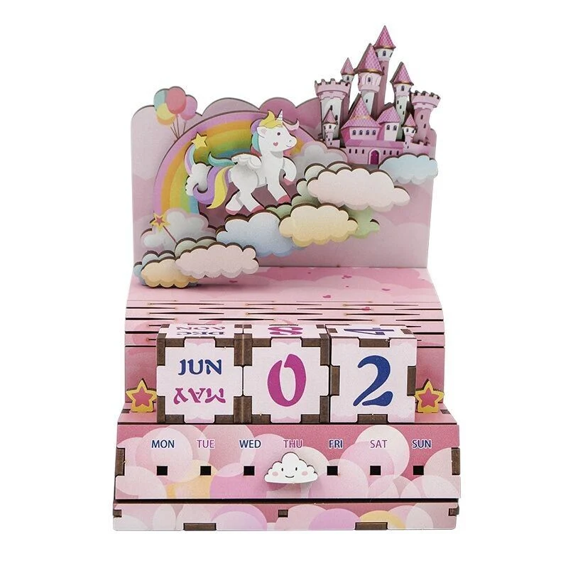 Calendrier de puzzle en bois bricolage, Château du bonheur