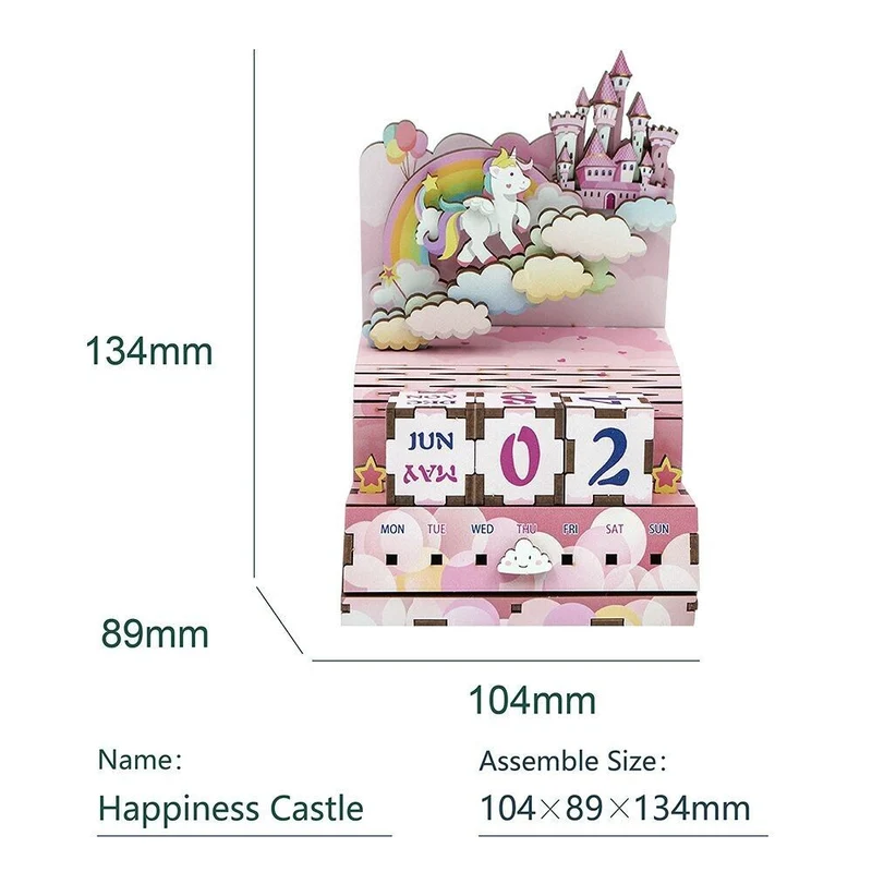 Calendrier de puzzle en bois bricolage, Château du bonheur