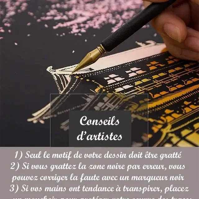 Peinture à gratter - Pont de Londres