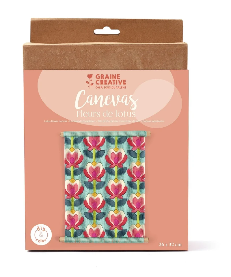 Kit Canevas Fleurs de Lotus – Graine Créative