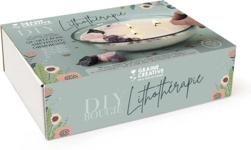 Kit DIY Bougie Lithothérapie XXL – Graine Créative