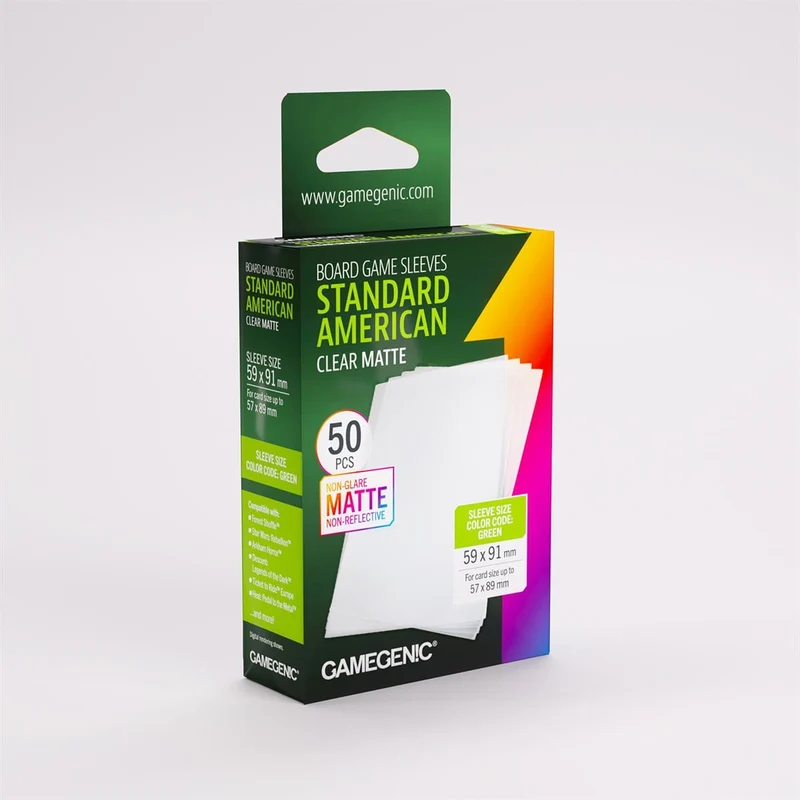 Sleeves: Gamegenic: Matte Standard American-Sized Boardgame (50)