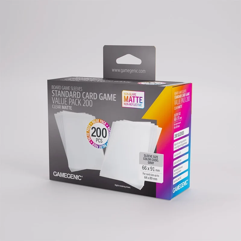 Sleeves: Gamegenic: Matte Standard Card Game Value Pack (200)