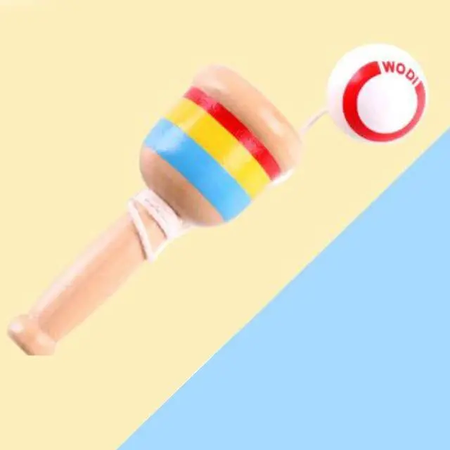 Jouet Bilboquet en Bois pour Bébé - Jeu Traditionnel d'Adresse et de Dextérité