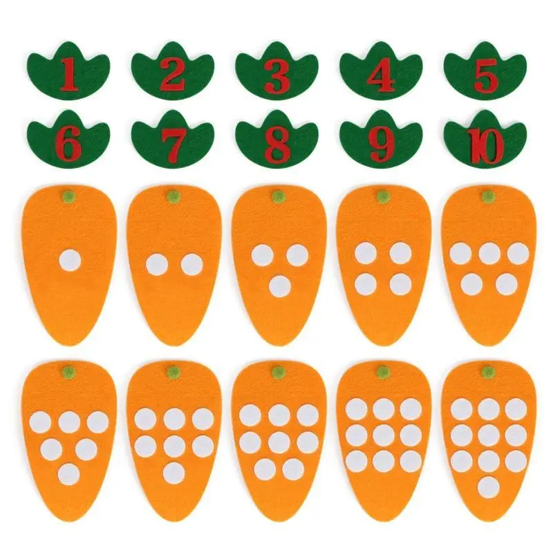 Cartes Éducatives Chiffres Carottes