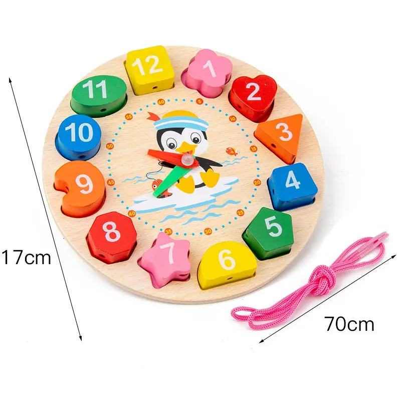 Horloge Éducative en Bois