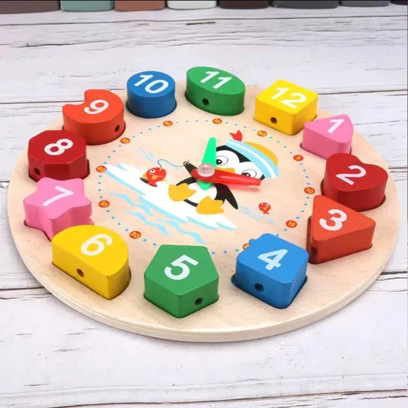Horloge Éducative en Bois
